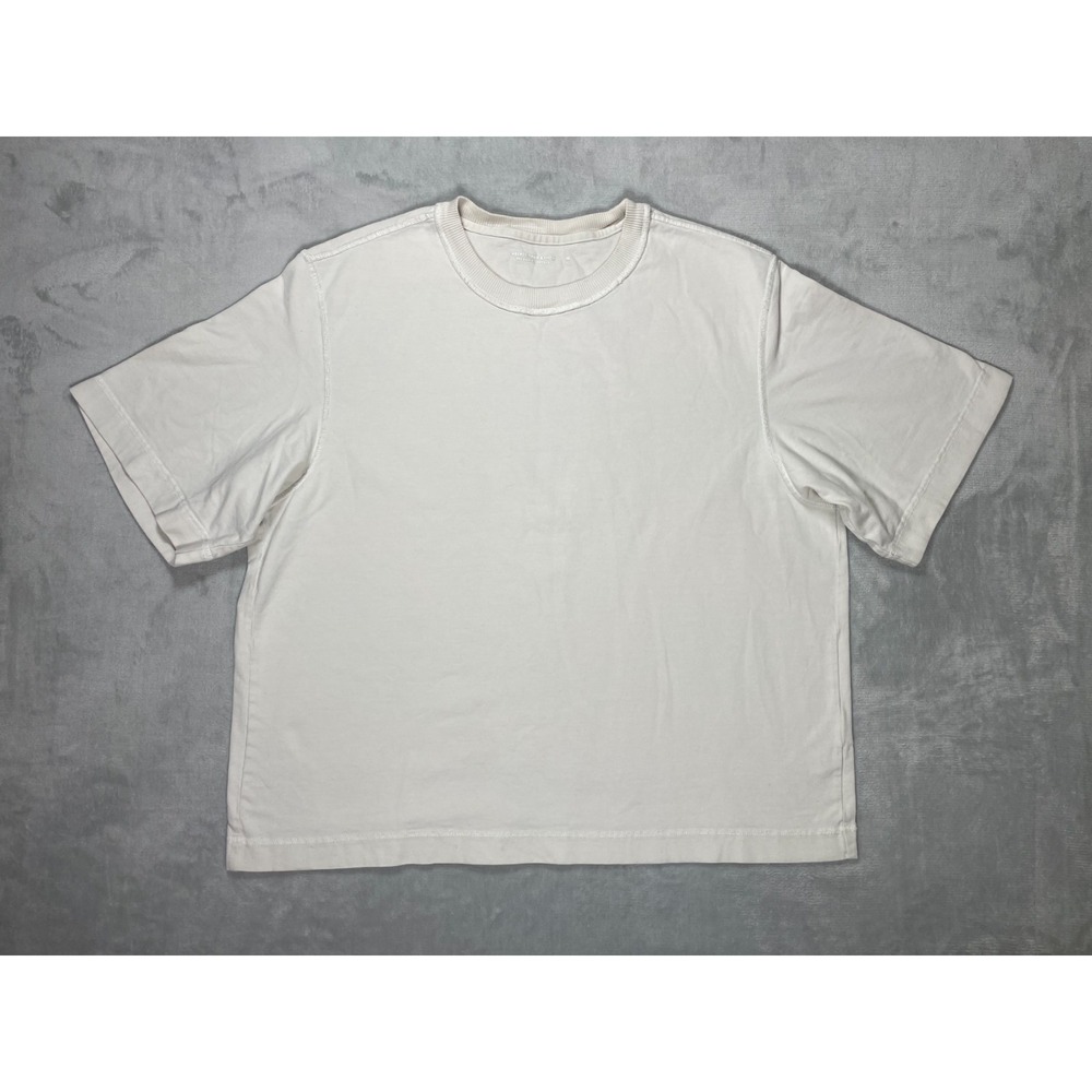 Abercrombie & Fitch Premium Essentials T Shirt Men Medium Ivory Heavyweight Tee